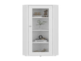 Ruffin Display Cabinet, 1 Door, 4 Shelves, White B097P474260
