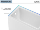 CONDRIS OPAL 60" x 32" Alcove Bathtub Acrylic Soaking Tub with Integral Apron, Right Drain, T5923P494321