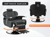 Heavy Duty Reclining Barber Chair,All Purpose Hydraulic Recline Barber Chair Salon Beauty Styling 21347866