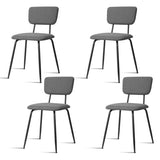 Set of 4 Modern Padded Dining Chairs for Kitchen Bar Office Chair, Grey 70740742
