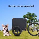 Foldable Pet Jogging Stroller Dog Carriers Bicycle Trailer Pet Dog Cat Bike Trailer Orange and Black W1364P214074