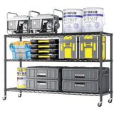 3-tier, adjustable shelf spacing, with adjustable feet and wheels, iron display stand, 117*45*104cm, 71657216