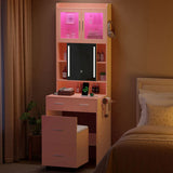 Apple pink particleboard with a linseed-lined melamine finish, 3 drawers and 2 doors, 1 LED 3-tone 47975914