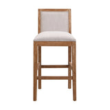 30.5 Inch Height Bar Stools set of 2, Rubber wood Frame,fabric Sponge cushion and Upholstered N780P192217N