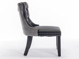 Furniture,Modern, High-end Tufted Solid Wood Contemporary PU and Velvet Upholstered Dining Chair 36795313
