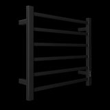 Towel Warmer 6 Bar Electric Heated Towel Rack Wall Mount Plug-in/Bath Towel Heater Matt-Black W2079P189687