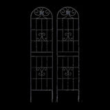 2 Pack Metal Garden Trellis 86.7" x 19.7" Rustproof Trellis for Climbing Plants Outdoor Flower W1586P268038