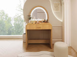 39" Makeup Vanity Table with Mirror Touch Screen Lighted Mirror, Dressing Table with Drawer for N704P196658N