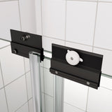 Bathtub Bypass shower door, sliding door, with 1/4" tempered glass and Matted black finish W2122131039
