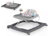 Grey Foldable Baby Walker with Detachable Tray & Shape Sorter Toys, 3-Level Height Adjustable for 06894251