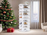 Rotating Shoe Rack Tower, 8-Tier Spinning Storage Rack, Free Standing 360&deg Revolving Shoe 39772527