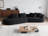 Modern Upholstered Oversized Sectional Sofa, 112-Inch Chenille 4-Seater Extra Deep & Wide Seat W834P323319