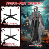 6.4 ft Halloween Standing Grim Reaper Automatic Arm Movement 08131336