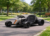 Kids Electric Drift Go Kart 24V, Dual Motor Soft Start Ride-On Kart with PU Wheels,Gray 71549371