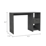 ZUN Arlington Writing Computer Desk, One Drawer, Two Shelves B128P148861