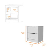 Washington Nightstand, Two Large Drawers B128P148987