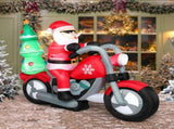 6ft 18W 7 LED Lights Santa Claus Rides Motorcycle Garden Santa Claus Decoration 25338856