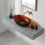 Vessel Sink Resin Bathroom Sink Modern Art Sink 25C62-brown W3034P280554