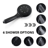 Classic High Pressure Single Handle 6-Spray Patterns Rain shower Head with Handheld Shower W121942870