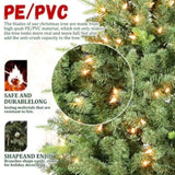 Artificial 5ft Green Christmas Tree with 967 PE/PVC Mixed Branch Tips, 300 UL warm white led, memory 00547120