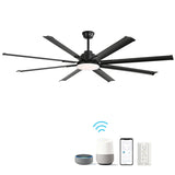 84 Inch Modern Large Design Ceiling Fans With Smart Remote Control 8 Fan Blades for Living Room W934P262458