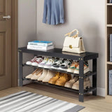 3-Tier Seamless Top Bamboo Shoe Rack 24686137
