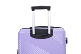 3 Piece Luggage Sets PCABS Lightweight Suitcase with Two Hooks, Spinner Wheels, Light 10098244