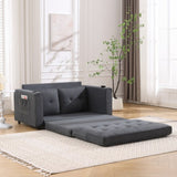 3-in-1 Upholstered Futon Sofa Convertible Sofa bed,Foldable Tufted Loveseat with W2325P183181