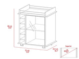 Savannah 6-Bottle 3-Shelf Bar Cart Carbon Espresso B06280470