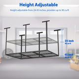 ZUN 4 ft. x 6 ft. Overhead Garage Storage Rack Heavy Duty Metal Garage Ceiling Storage Racks 77090397