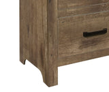 Bedroom Wooden Nightstand 1pc Weathered Pine Finish 2x Drawers Transitional Style Furniture B01151366