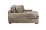 Man Wah Presley Corduroy Chaise Armchair, Latte B2707P311003