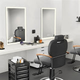 Bright LED Bathroom Mirror 36" x 28" Front Light, 5 Mins Defog, Full HD Reflected, 3 Colors T3177P296165