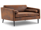 97*71*74cm 1.5 Seats Hot Stamping Cloth Surrounding Chair With Pillow Indoor Circle Chair Dark Brown 27920269
