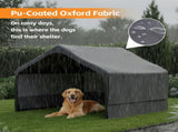 Extra Large Outdoor Dog House Tent 3-Sided Mesh Windows, Breathable Sun Rain Cover Pet Shelter 35504686