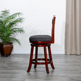 24" Counter Height X-Back Swivel Stool, Cherry Finish, Charcoal Fabric Seat B04660710