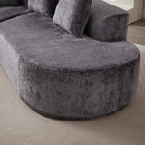 Modern Upholstered Oversized Sectional Sofa, 114-Inch Chenille 4-Seater Extra Deep & Wide Seat W834P236550