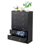 ZUN [FCH] Modern Simple 7-Drawer Dresser Black 03548934