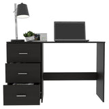 ZUN Classic 3 Drawers Writing Desk -Black B20091903