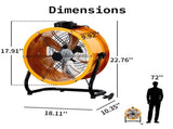 US Standard MLD-400 Barrel Fan 110V 192W 16inch Floor Barrel Fan Mobile Fan with Handle Copper Motor 88372561