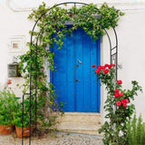Metal Garden W55'' x H94.5'' Garden Arbor Trellis Climbing Plants Support Rose Outdoor W1586104755
