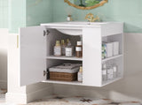 20" Wall Mounted Bathroom Cabinet with Side Cabinet Combo, Bathroom Cabinet with Soft-Closing Door, N710P332061K