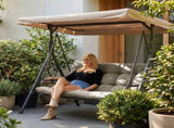 Outdoor Swing Cushions 70 Inch, Waterproof 4" Thick Porch Swing Cushion Replacement with Backrest 15335542