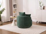360&deg Swivel Chair Accent Barrel Chair Swivel Round Upholstered Sofa Chair with 3 Removable W2231P264471