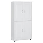 ZUN Tall and Wide Bathroom Floor Storage Cabinet, Bathroom Storage Unit, Freestanding Cabinet with 4 WF323345AAK