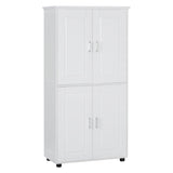 ZUN Tall and Wide Bathroom Floor Storage Cabinet, Bathroom Storage Unit, Freestanding Cabinet with 4 WF323345AAK