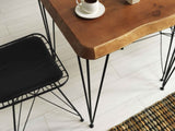 Zen Wire Modern Chair, Black Metal, Black Leather Cushions, Ergonomic and Comfortable Design B029P332148