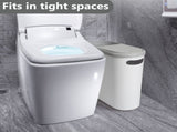 2 Packs Bathroom Trash Can, 2.6 Gallon Small Plastic Garbage Bucket Bin with Lid, White 23804406