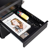 3-drawer mobile filing cabinet with lock, office storage filing cabinet of W1247P289796