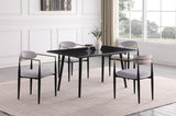 ZUN Modern Contemporary Dining Table 1pc Black Sintered Stone Table Stylish Dining Furniture B011140183